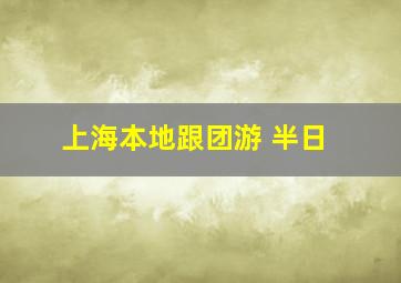 上海本地跟团游 半日